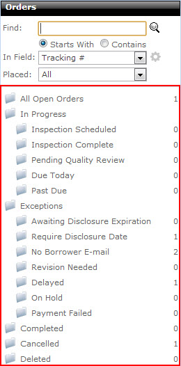 List of Order Filters List of Order Filters